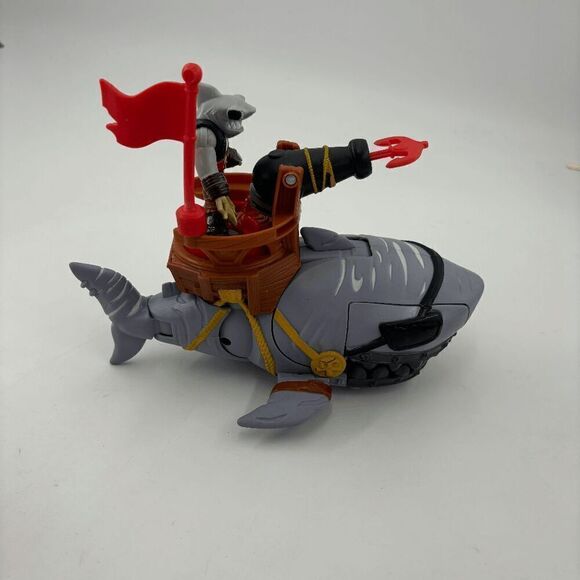 Mega Mouth Shark Toy by Fisher Price Pirates Adventure Imaginext + Figure & Dart - Picture 3 of 5